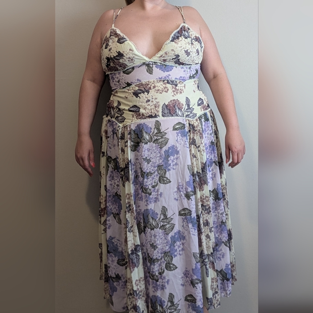 NWT Size 14 ASOS Drop Waist Midi Dress